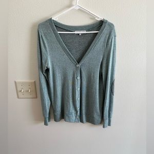 DAYDREAMER Teal Button up Cardigan soft comfy elbow pad lightweight stretchy